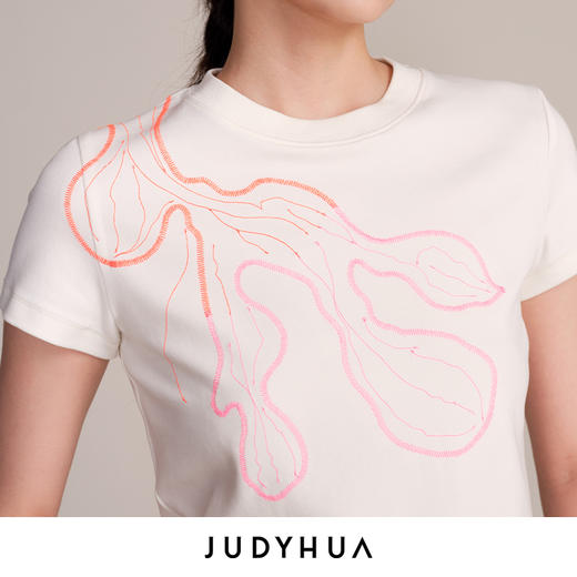JUDYHUA 追逐系列刺绣短袖T恤 商品图5