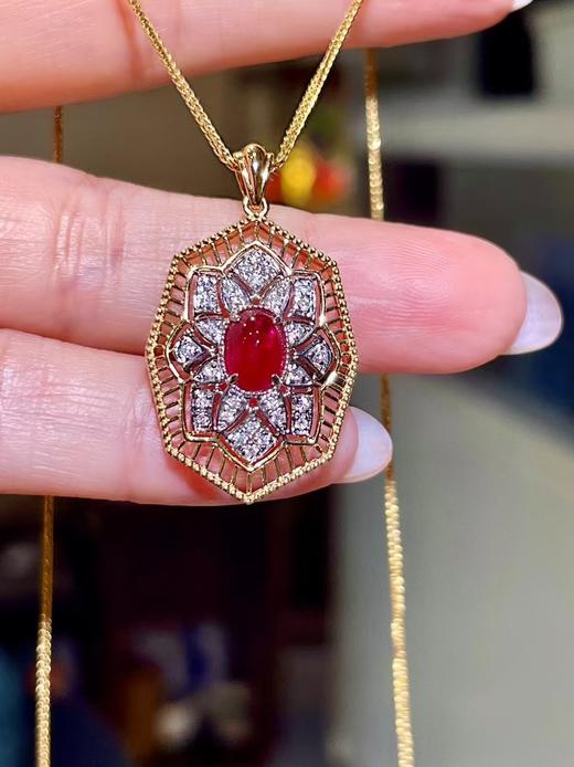 1.13ct素面红宝石吊坠 商品图0