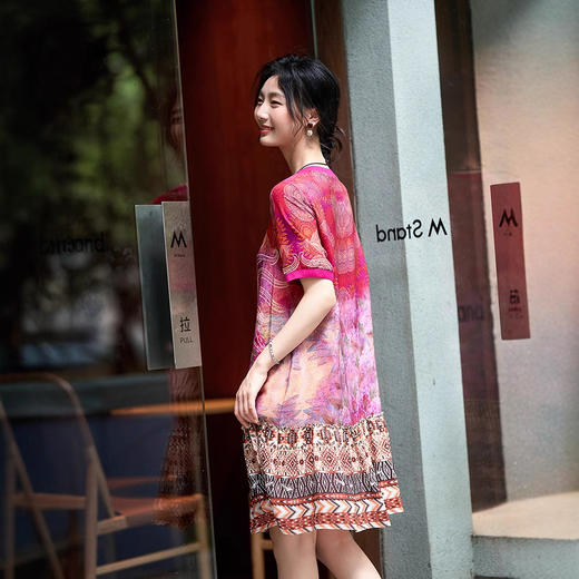丁摩 定位印花真丝连衣裙80087 商品图3