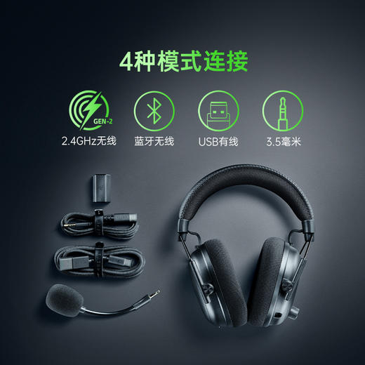 Razer雷蛇 旋风黑鲨V3 Pro专业版四模无线耳机【雷蛇官方直营，3年有限质保】 商品图2