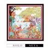Soloseta真丝印花大方巾桑蚕丝围巾110*110丝绸披肩母亲节礼 商品缩略图3