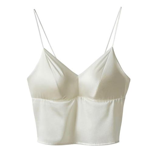 工厂生产线下来的法单！19姆米桑蚕丝真丝缎吊带背心文胸女款！ 商品图2