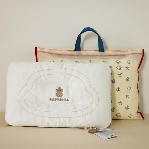 自然醒A类母婴卡皮巴拉软管婴童定型枕0到6个月以上儿童枕芯宝宝纠正头型护颈椎助睡眠XK 商品图2