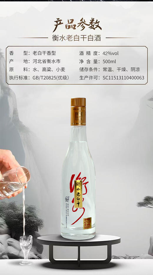 42°衡水老白干(金盖)500ml 商品图1