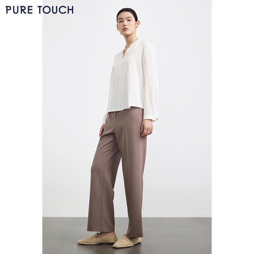 PURE TOUCH优雅通勤必备真丝衬衫女桑蚕丝透气显瘦 商品图1