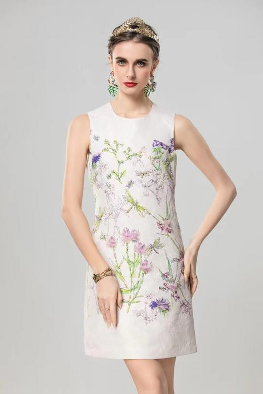 提花工艺连衣裙高级感气质优雅SZ3S51 商品图1