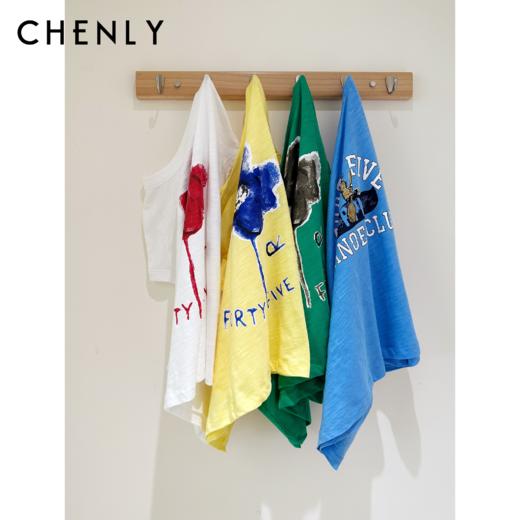 尘衣｜25春夏贸易公司订单太阳花落肩无袖短袖 商品图0