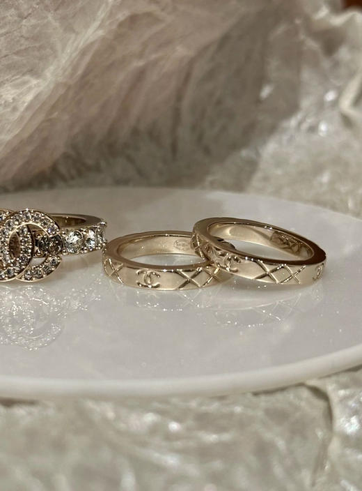 小香三合一25P新款经典菱格纹三个戒指可叠带 商品图13