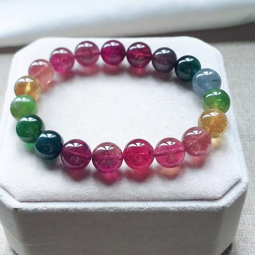 10.8mm单圈碧玺彩虹手串 商品图1