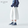 棵初2025年秋季新款亲子中大女童花苞半裙简约气质纯棉白色牛仔裙 商品缩略图0