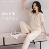 雀说睡衣女短袖长裤套装新款时尚波点套头睡衣女套装可外穿家居服女AL88610 商品缩略图2