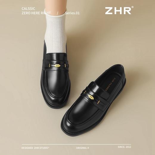 ZHR则则英伦小皮鞋2025新款学院风气质乐福鞋一脚蹬单鞋女鞋复古 商品图6