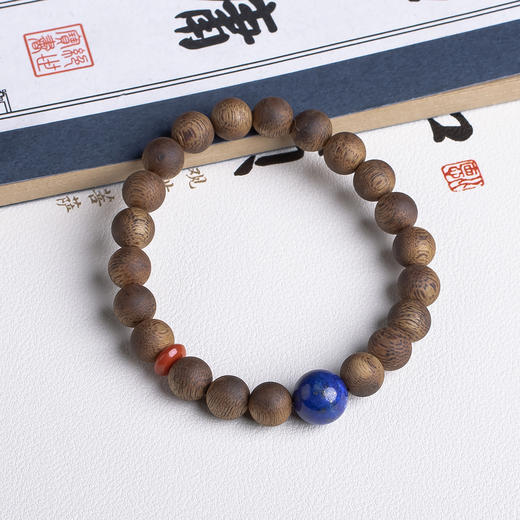 XY0495沉香+青金石南红手串 商品图3