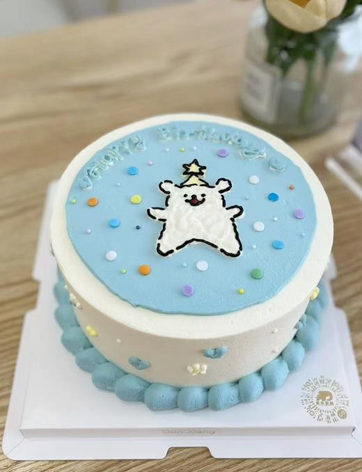 「创意童趣」手绘蛋糕-彩虹糖小汪 商品图0