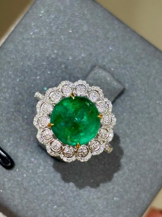 4克拉蛋面祖母绿戒指 商品图1