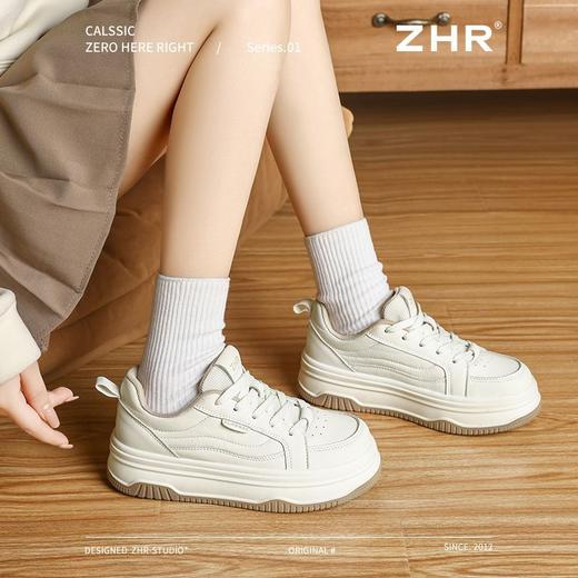 ZHR则则厚底增高小白鞋2025春新款轻便显瘦运动百搭休闲显高女鞋 商品图5
