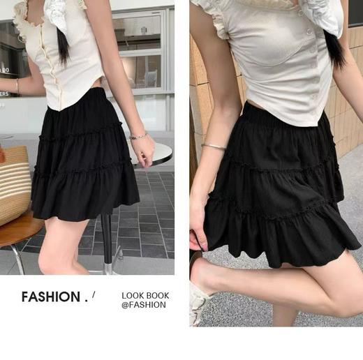 7.7清货，能接受不退拍【超值特卖】木耳边甜美蛋糕裙短裙-喜出 商品图2