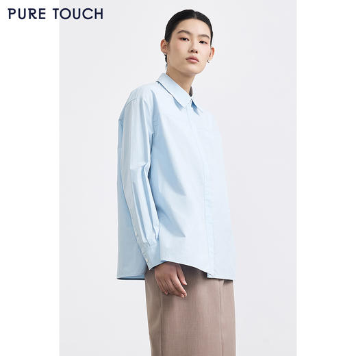 PURE TOUCH职场通勤必备女士长袖衬衫舒适百搭显气质 商品图3
