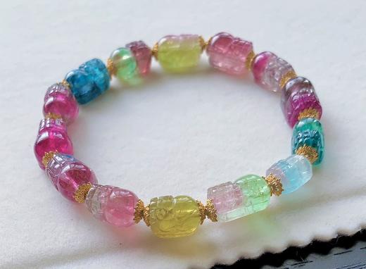 单圈貔貅西瓜碧玺手串 商品图4