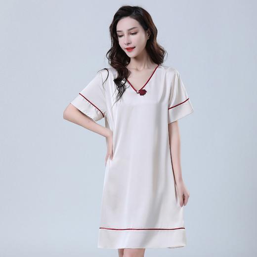 雀说睡衣大码女士夏季冰丝睡裙女夏天家居服AL260B 商品图9