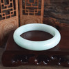 【天然正品】A货翡翠天然细腻正桩无纹裂白底飘绿糯种55号翡翠手镯现售价：780特价！310325AH48 商品缩略图5
