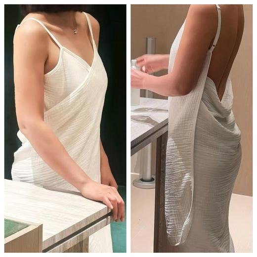 后背绝美✨【纯棉四层吊带浴巾】浴巾睡衣二合一懒人必备‼️ 商品图2