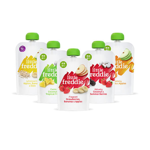 英国Little Freddie 小皮多口味水果泥果汁泥辅食吸吸袋 100g/袋 6月+ 商品图0