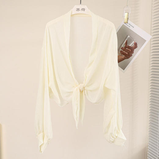 雀说 防晒披肩时尚印花宫廷袖时尚外披 商品图11
