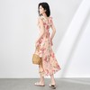 「高货wl」全新升级【铂金会员293/天猫389/差价96】(01225)洛诗琳优雅气质印花裙2025夏季法式修身荷叶边连衣裙女 商品缩略图1