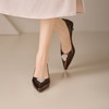 【预售5天】精致复古真皮水钻气质中跟鞋春秋新款尖头低跟百搭浅口单鞋MBJR&6942 商品缩略图3