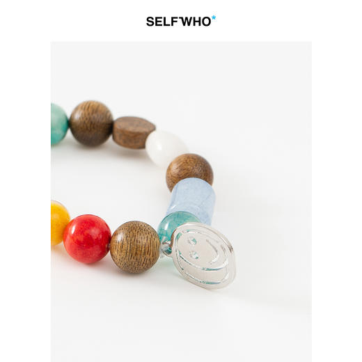 SELFWHO笑脸衣橱不规则彩色石珠手链女2025秋新款手串珠小众手饰 商品图1