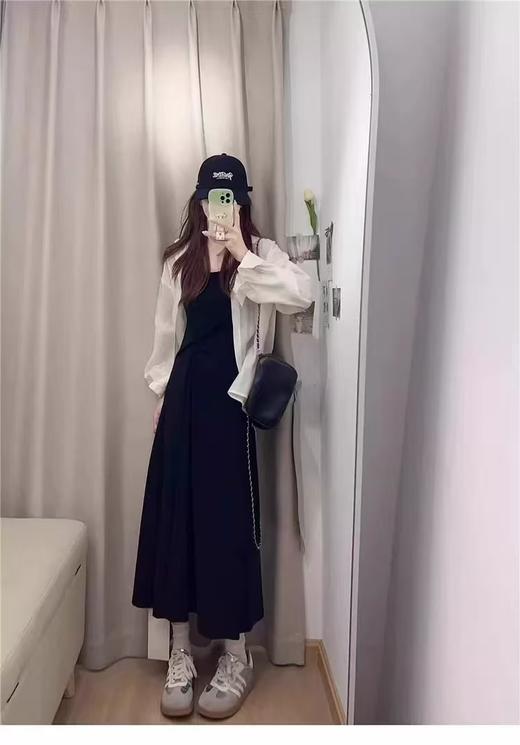 套装【MYBL】8632 74%天丝➕95%弹力棉吊带打褶衬衫两件套-喜出 商品图5