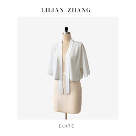 E“定制”——静奢风———“婉约雅韵”——珍珠白外搭开衫上衣 2502023