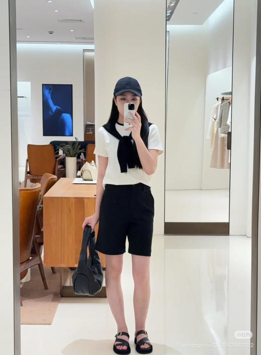 729-2 独家圆正小禾 长绒棉针织罗马布西裤中裤 利落时尚 嗷嗷显瘦 商品图6