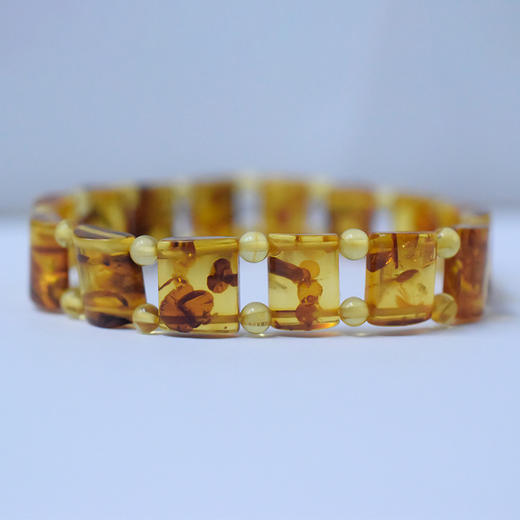 丁摩 【天然无优化】波罗的海琥珀花珀手排手串民族风男女款DIY配饰5ZF-0506 商品图3