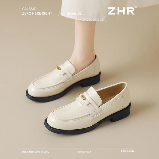 ZHR则则英伦小皮鞋2025新款学院风气质乐福鞋一脚蹬单鞋女鞋复古 商品图7