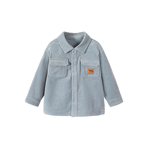 迷你巴拉男童宝宝灯芯绒外套儿童柔软保暖翻秋新款领衬衫上衣 商品图4