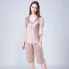 丁摩桑蚕丝家居服套女夏真丝睡衣两件套短袖AL2007A 商品缩略图0