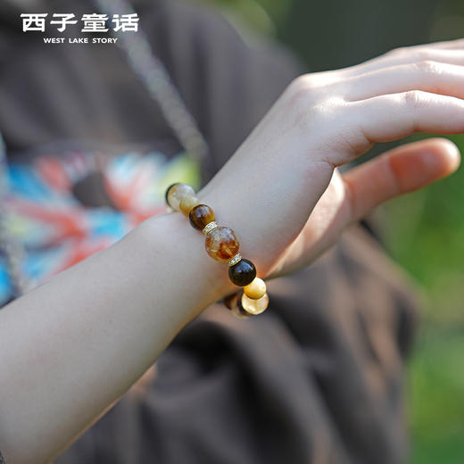 「灵隐景区直发」金霸招财水晶手串 三重能量黄水晶+金虎眼财富 勇气黄虎眼护佑 女生高定能量手链 商品图0