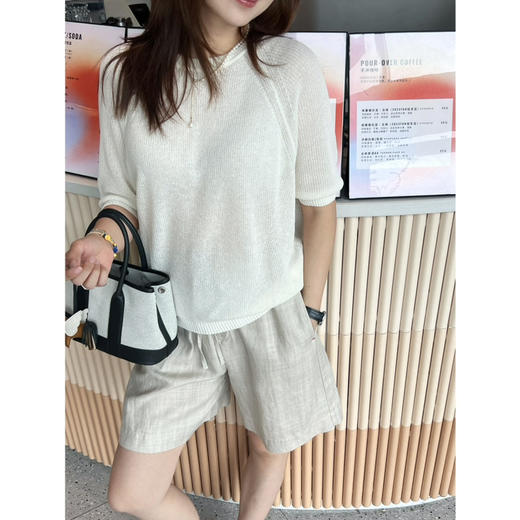 2507501    亚麻系带 中裤（4分裤） 商品图11