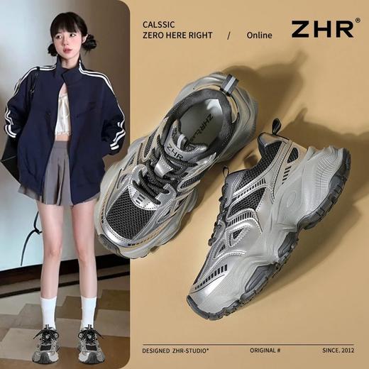 ZHR则则厚底增高老爹鞋2025春季新款休闲运动鞋透气轻便校园ins女 商品图0