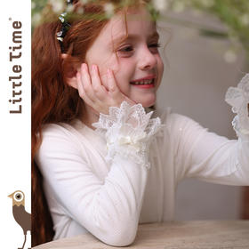 littletime女童打底衫2025新款儿童纯色百搭长袖T恤女孩上衣