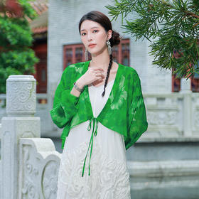 【春夏百搭】柳绿盼花印花薄开衫 | 清新防晒飘逸遮阳