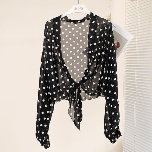 雀说 防晒披肩时尚印花宫廷袖时尚外披 商品图12