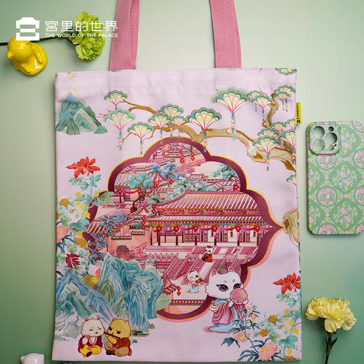 【宫里帆布袋】萌喵朝贺系列帆布袋 商品图1