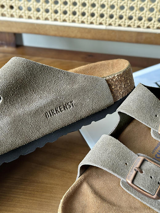 现货 THS-无 bir勃肯 圆圆同款 反绒牛皮勃肯休闲拖鞋 3色 BZ1256 商品图9