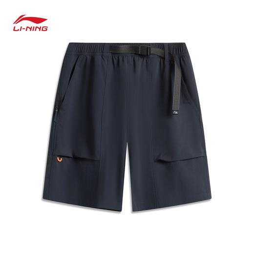 李宁男子反光冰感舒适防晒宽松工装多袋短裤运动短裤AKSV421 商品图3