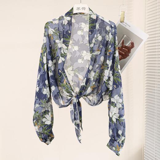 雀说 防晒披肩时尚印花宫廷袖时尚外披 商品图1