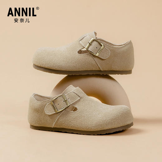 ANNIL/安奈儿女童勃肯春秋款皮面软底复古时尚小皮鞋HG5302530 商品图1