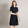IWY/高端职场通勤黑色风衣款连衣裙气质双排扣收腰西装裙女Q1328 商品缩略图1